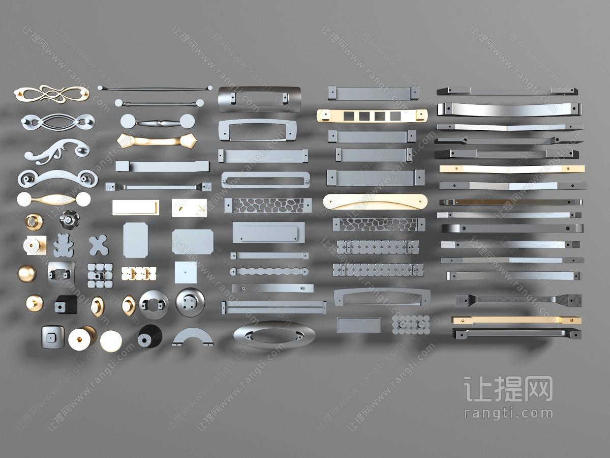 新中式金属拉手五金件