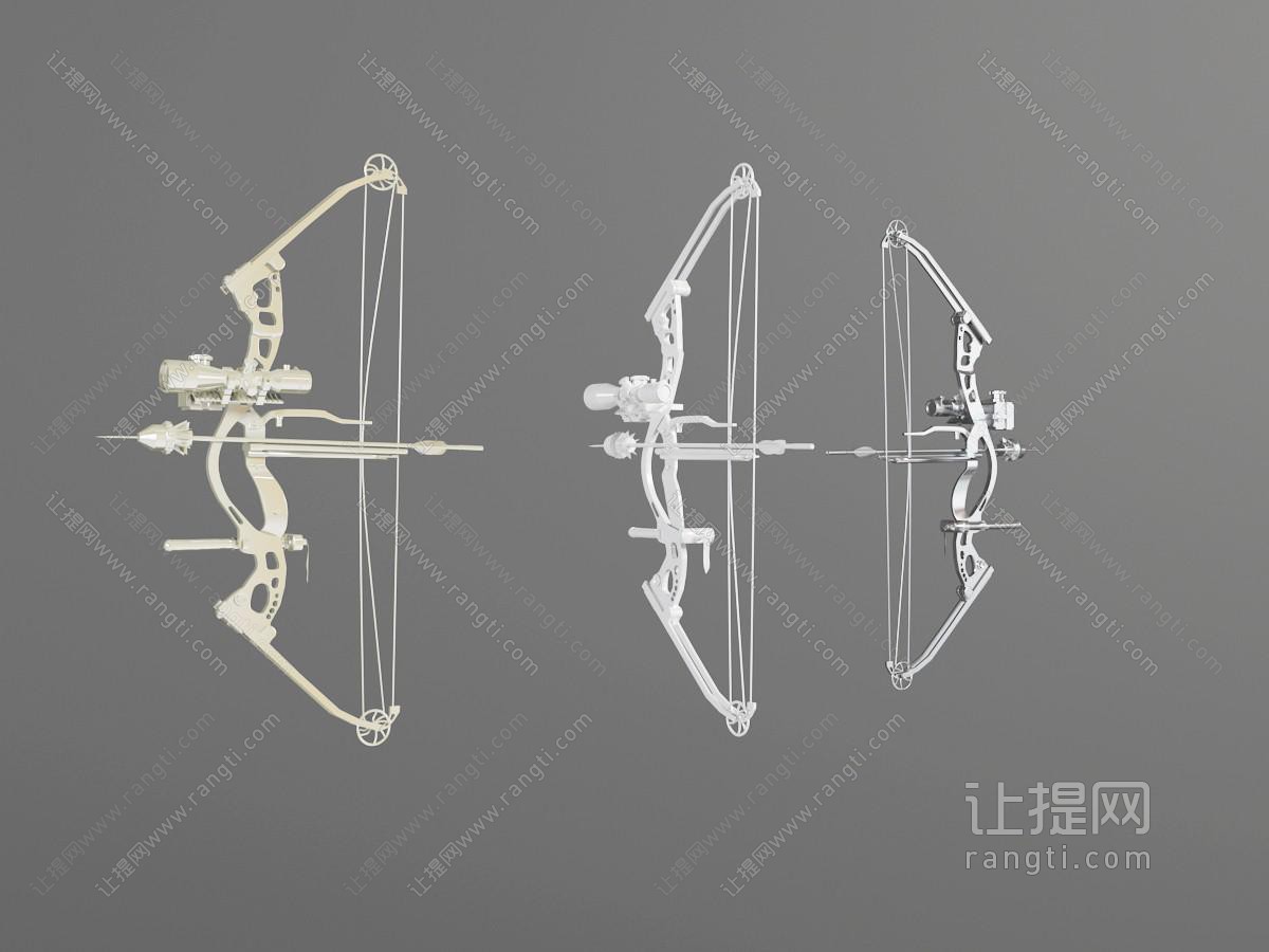 现代金属弩、弓箭