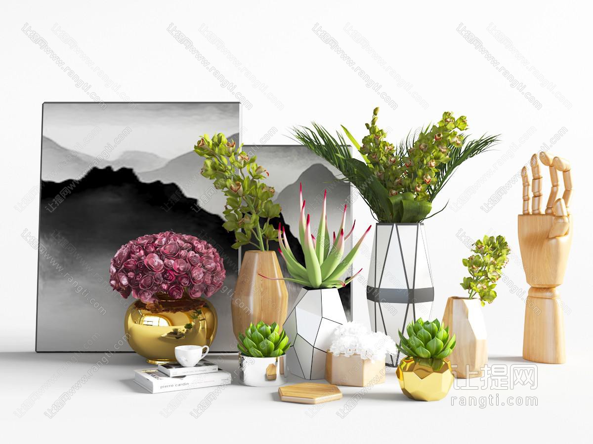 北欧花瓶花卉装饰品摆件