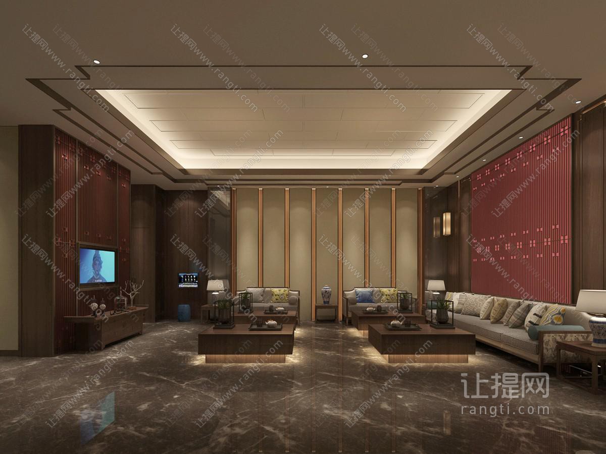 新中式贵宾室接待厅