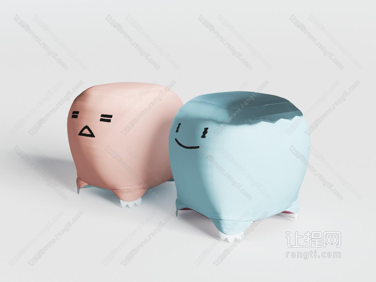 现代卡通布艺坐凳