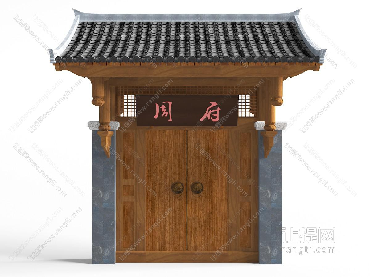 中式古典大门狮子拉手