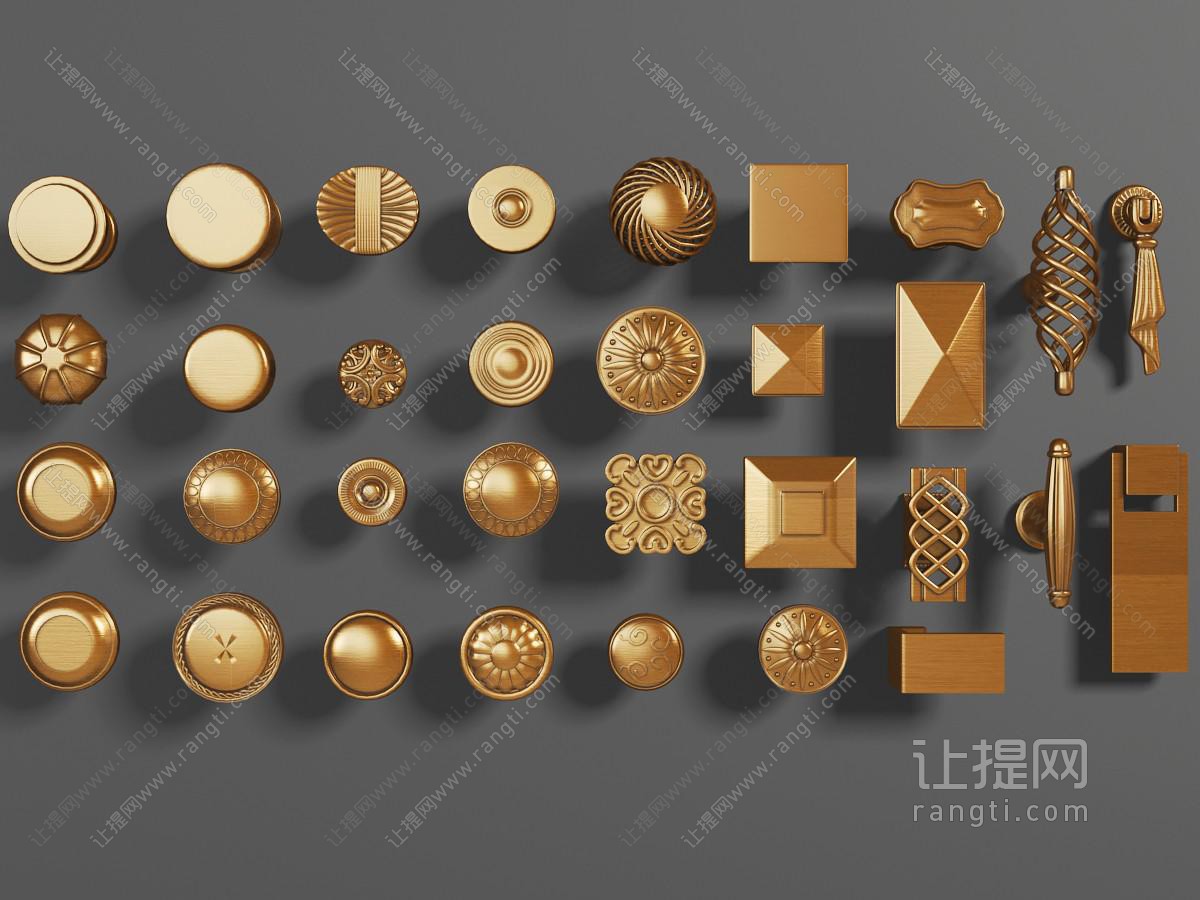 新中式抽屉柜门拉手把手