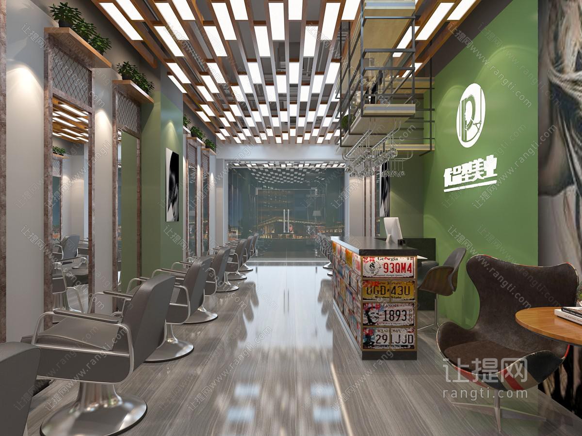 工业风美容美发理发店