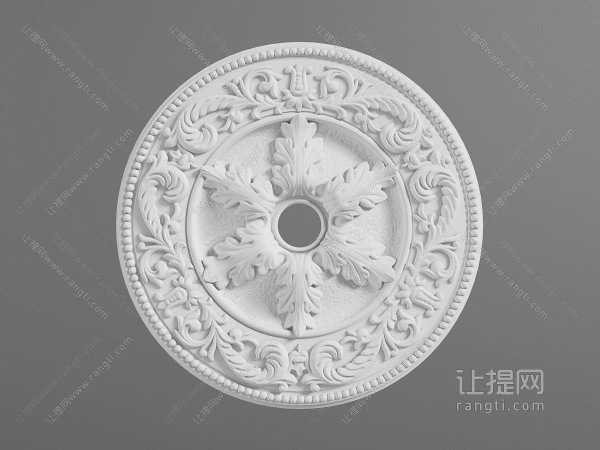 欧式圆形雪花雕花灯盘