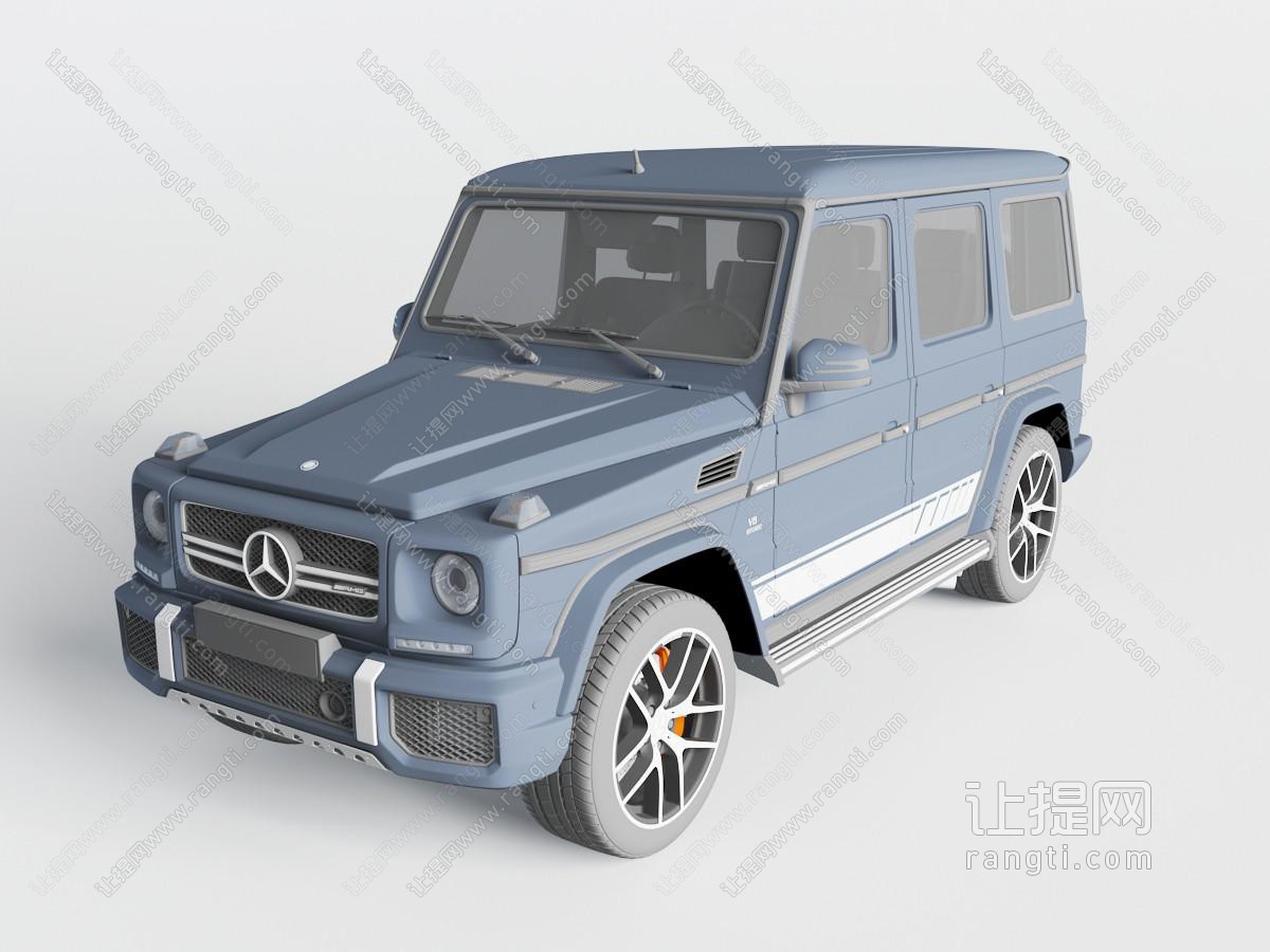 现代蓝色奔驰越野车
