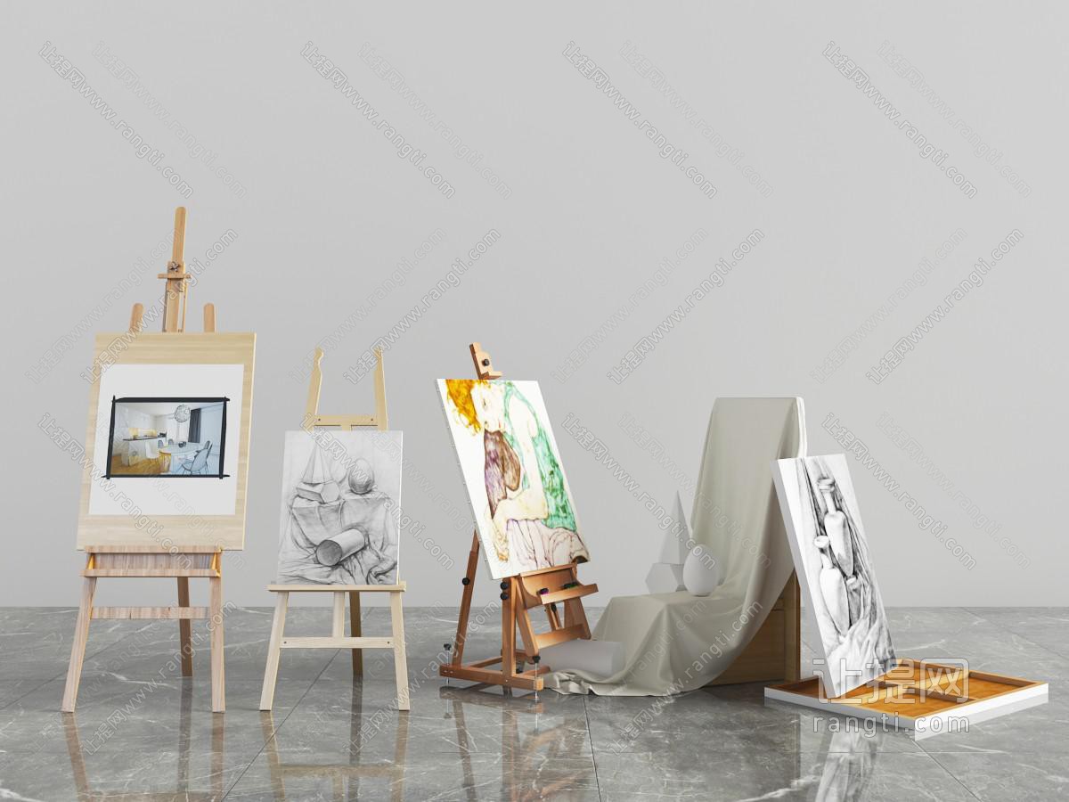 实木画架素描