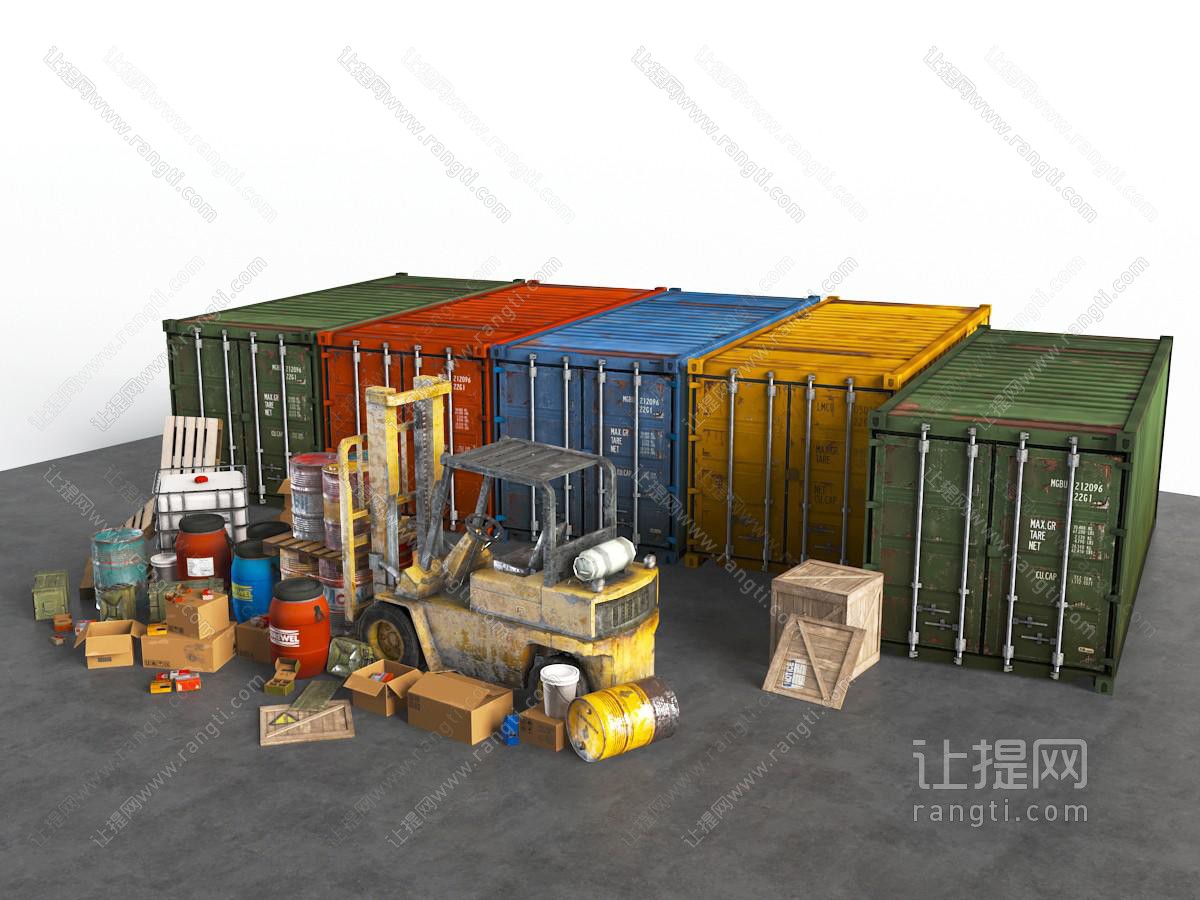 工业风集装箱、储物桶油罐工业设备