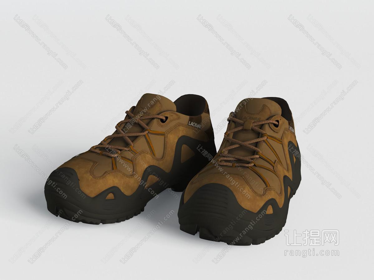 一双户外登山运动鞋