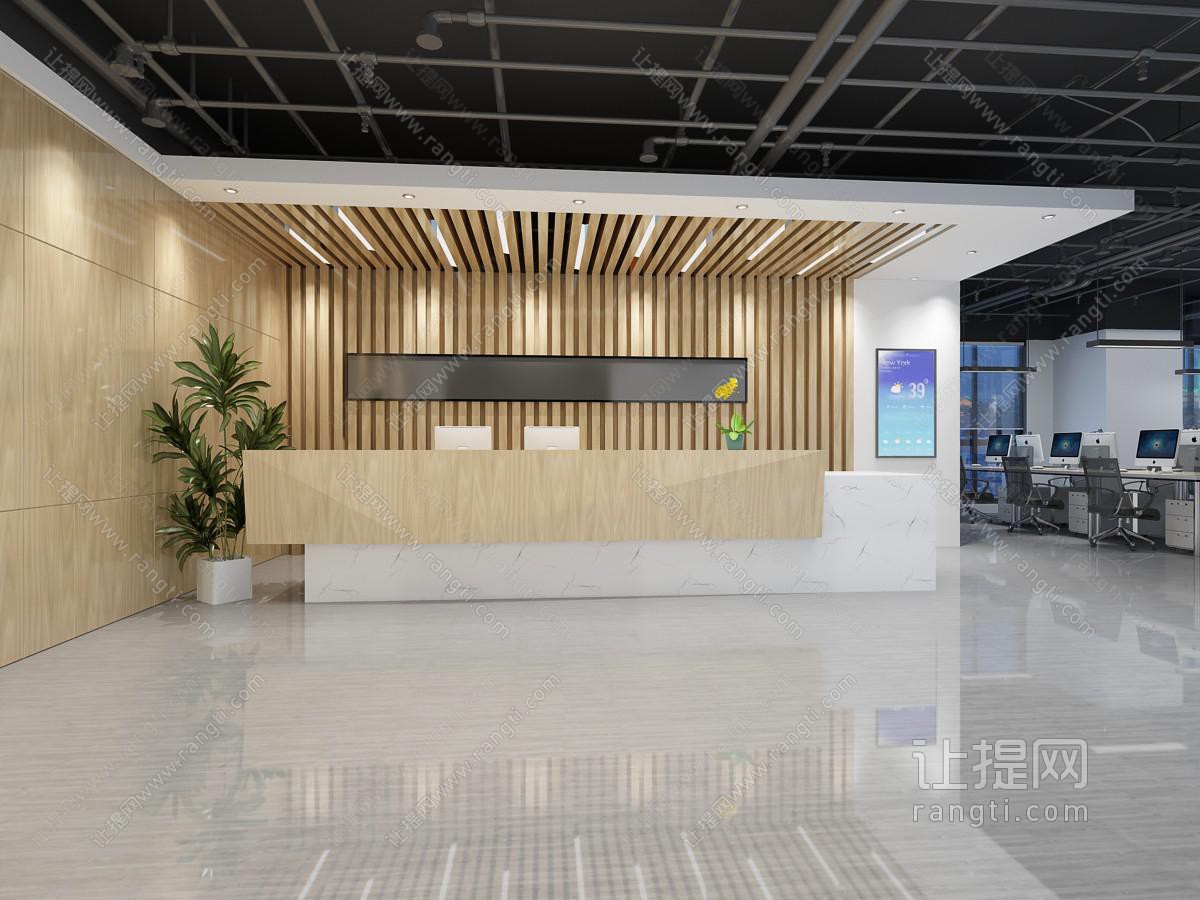 后现代公司接待前台
