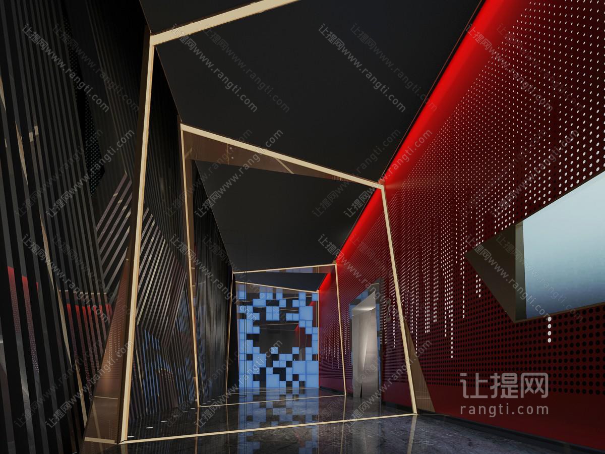 后现代KTV过道走廊