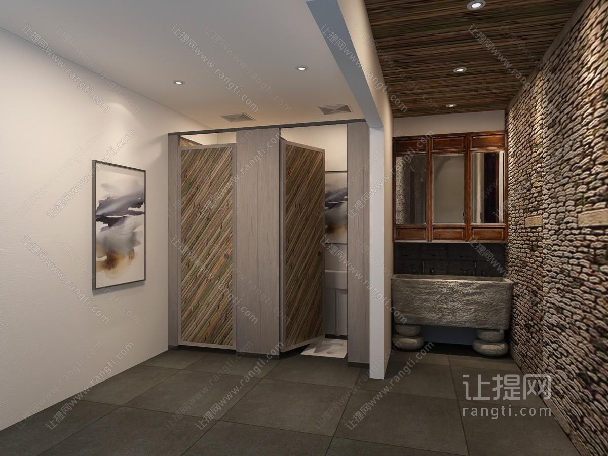 后现代公共卫生间