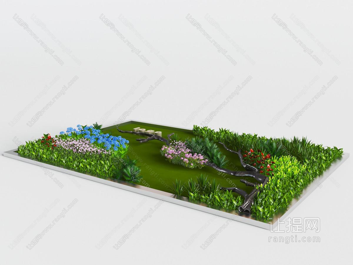 中式园林花坛景观小品