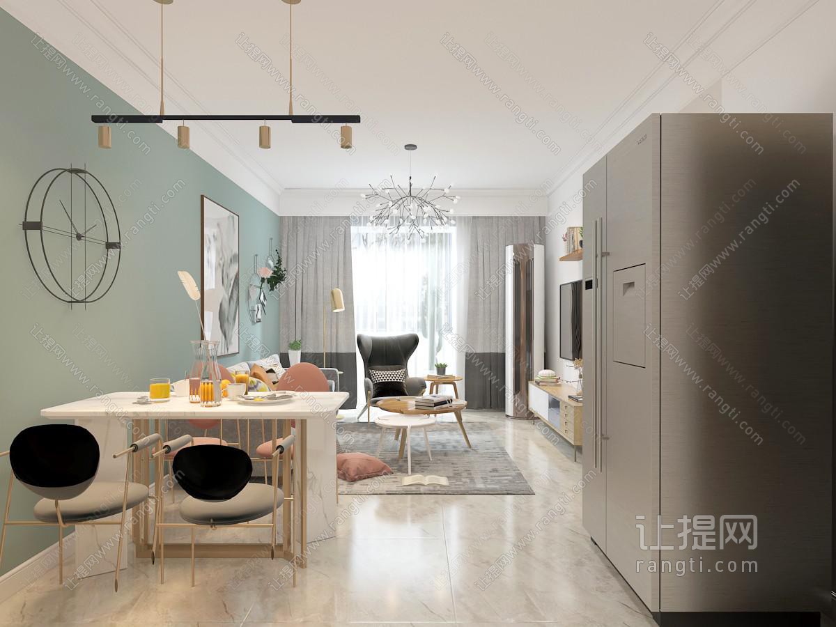北欧客厅餐厅