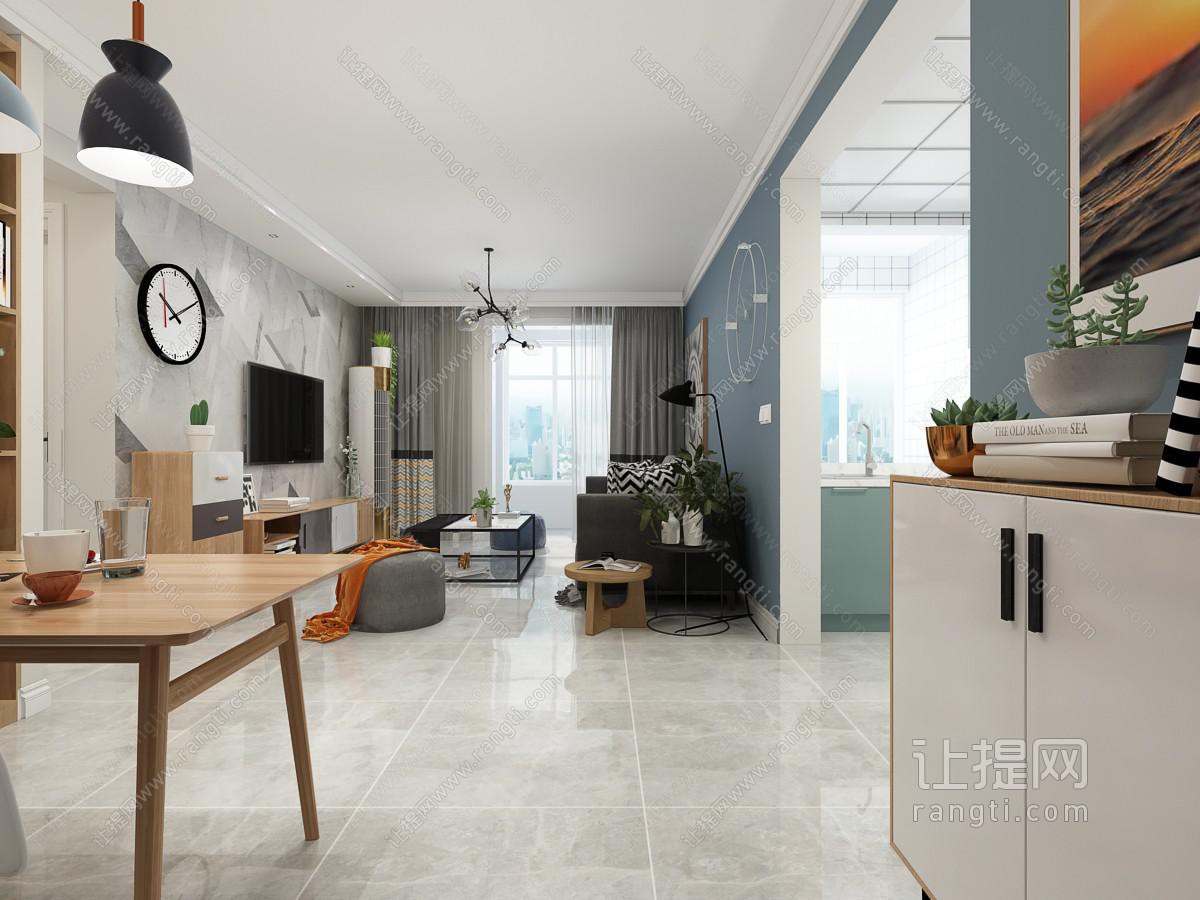 北欧客厅餐厅