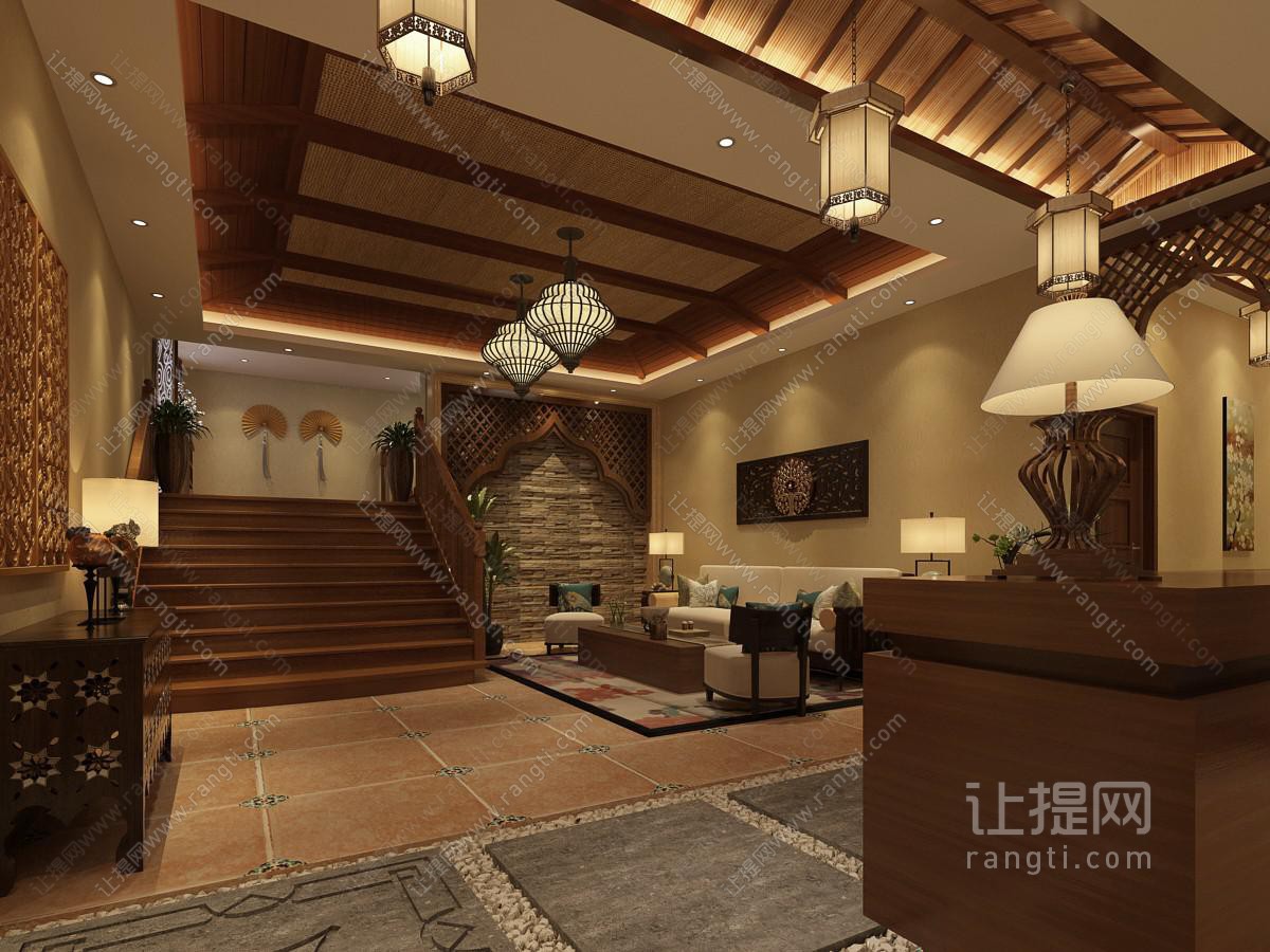 东南亚会所大厅大堂