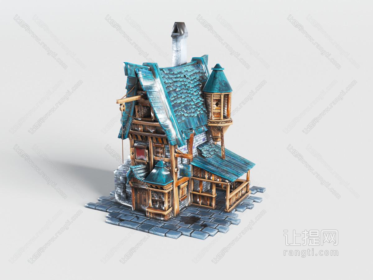 游戏场景建筑草屋