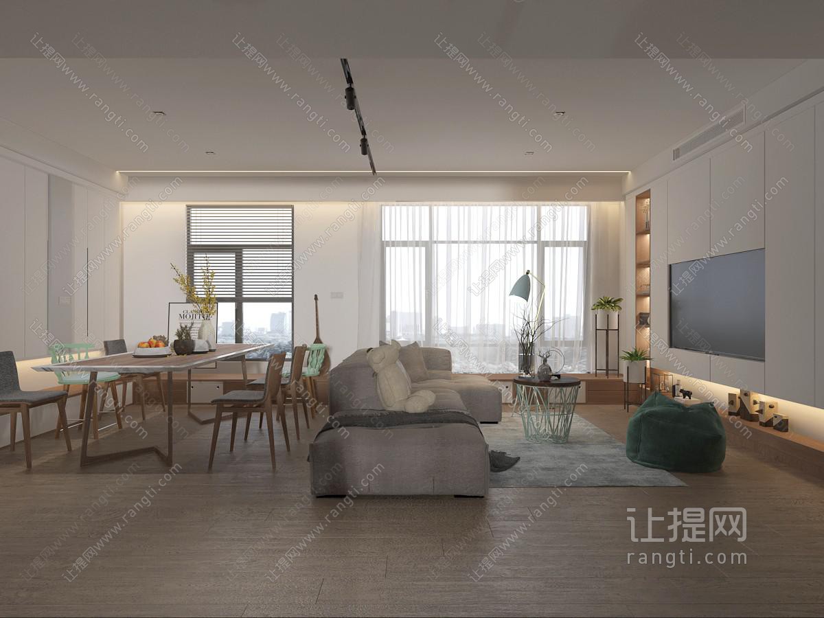 北欧客厅餐厅