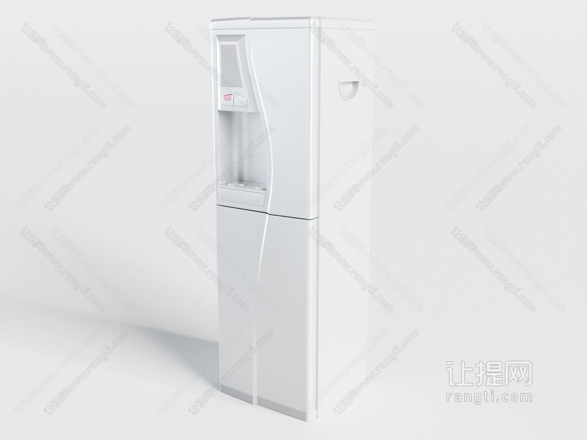 现代白色塑料外壳的落地式饮水机