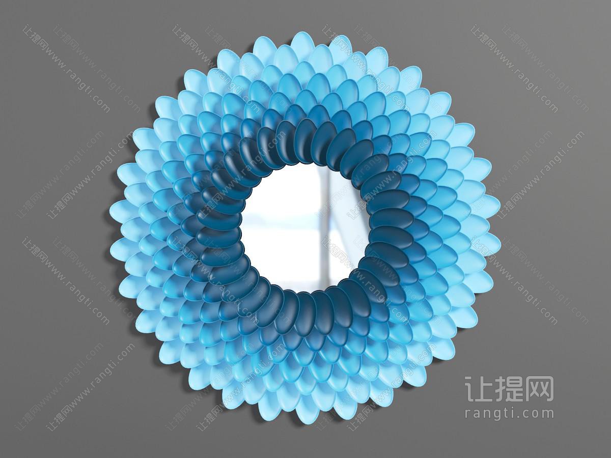 现代花瓣装饰镜