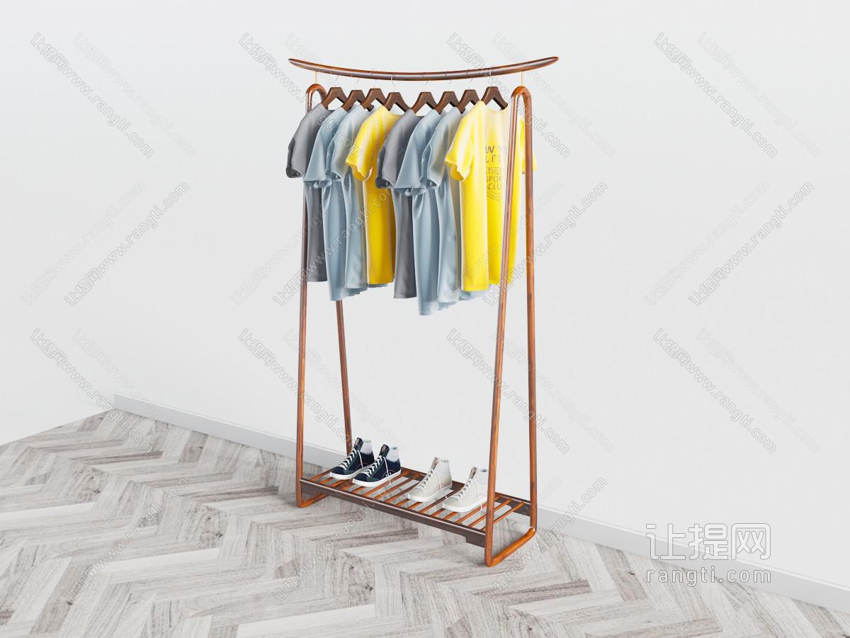 北欧实木衣架衣服鞋子