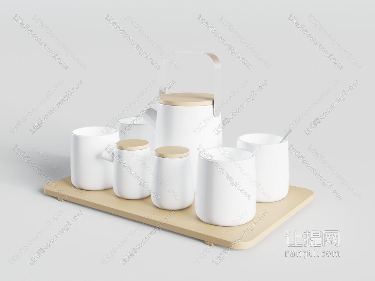 现代白色陶瓷茶具杯子