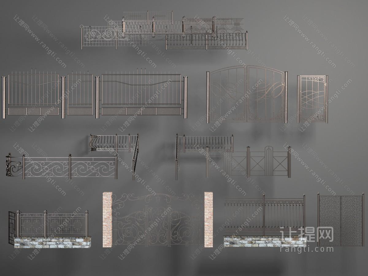 现代金属护栏栏杆围栏