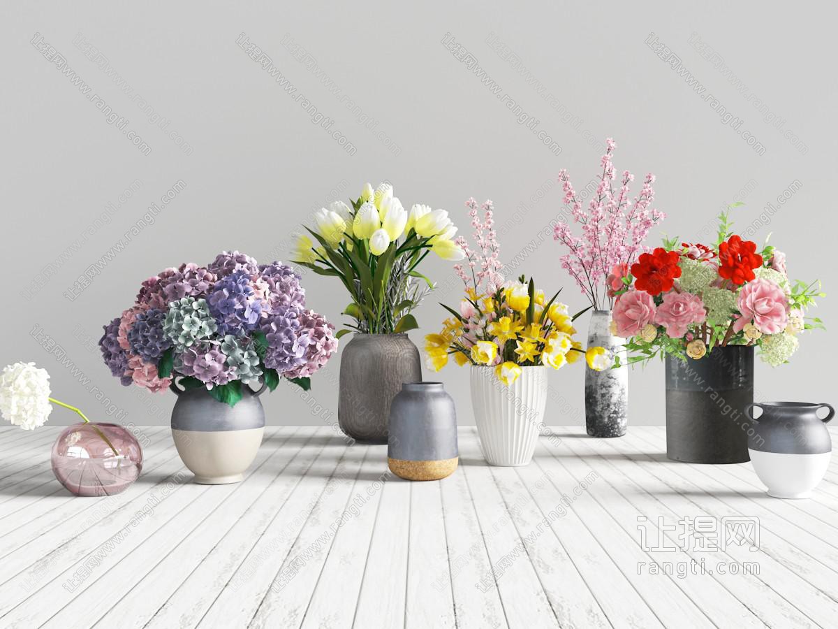 欧式陶瓷花瓶花卉
