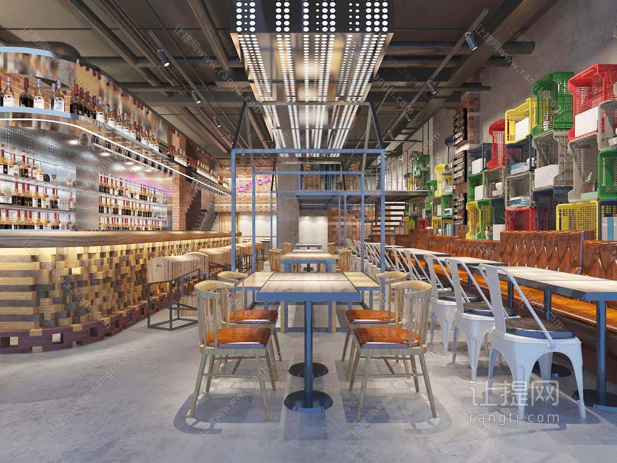 工业风酒吧餐馆饭店