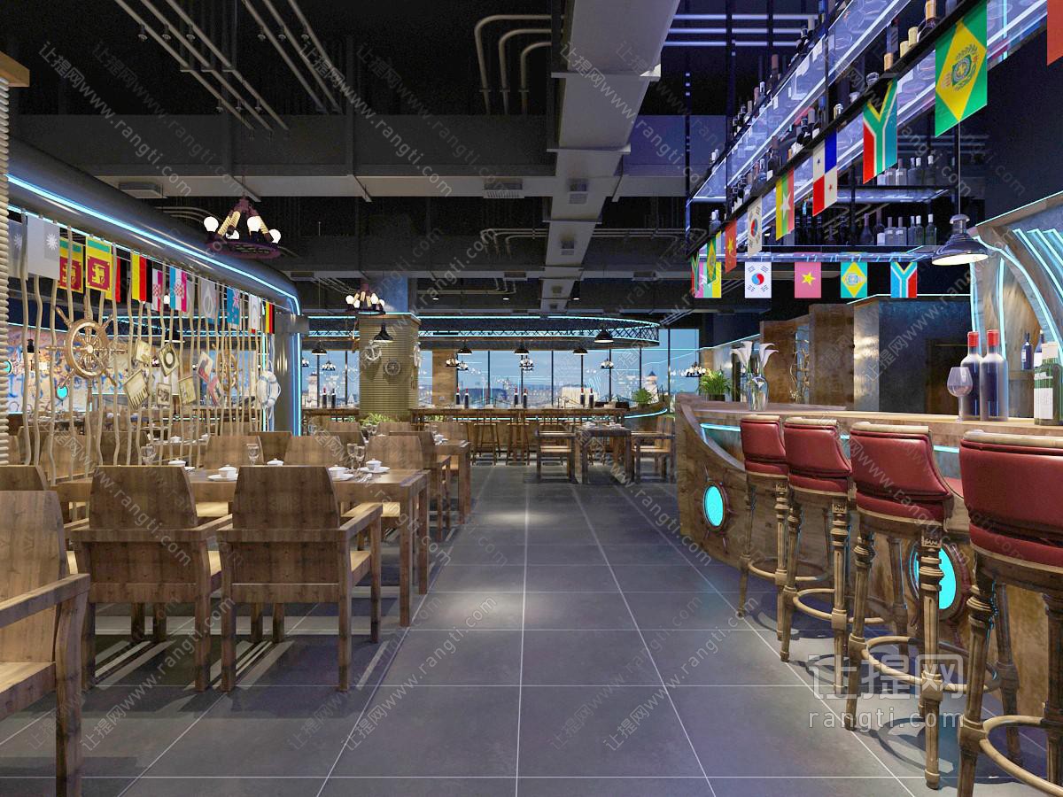 工业风酒吧餐馆饭店