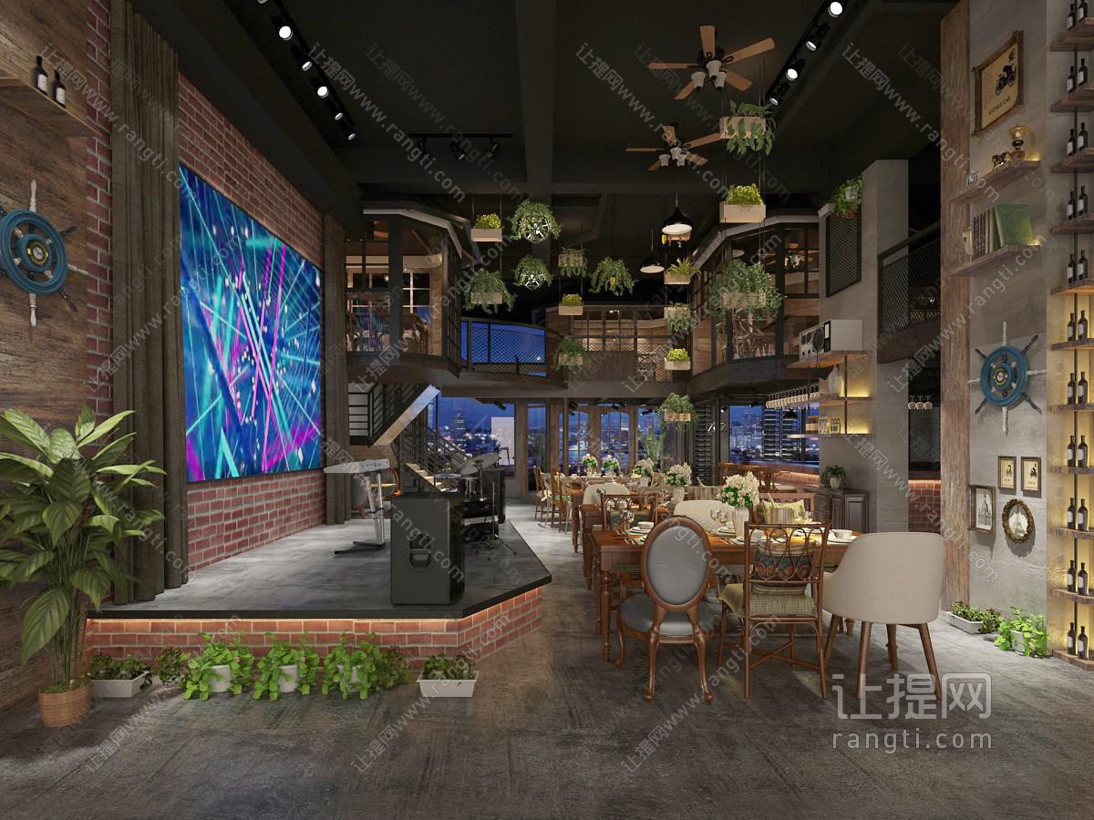 工业风音乐酒吧餐馆饭店