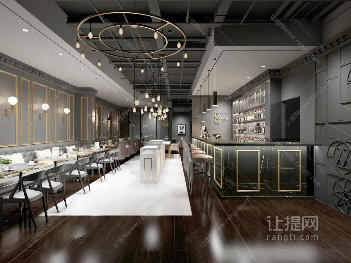 后现代餐馆饭店