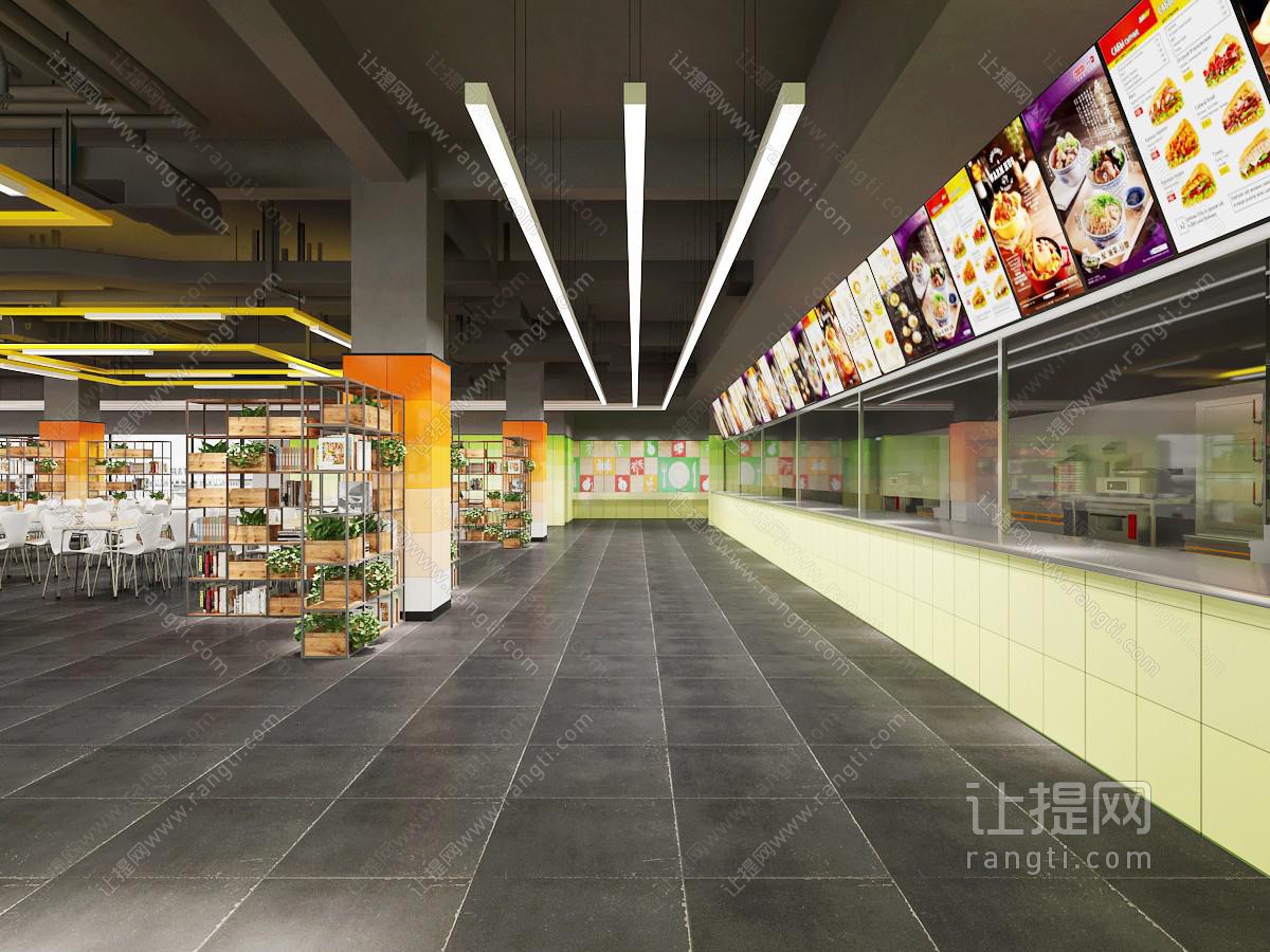 工业风学校餐厅食堂