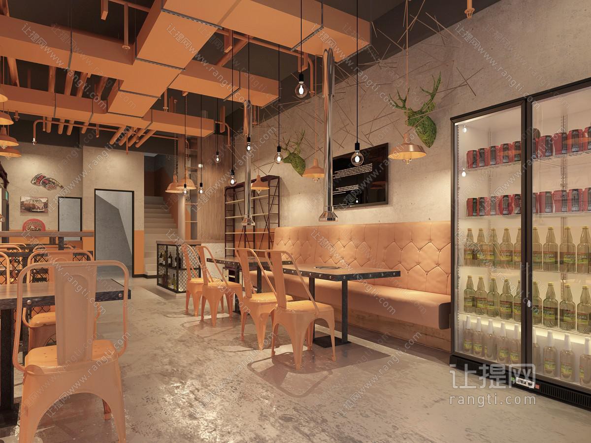 工业风餐馆饭店小吃店