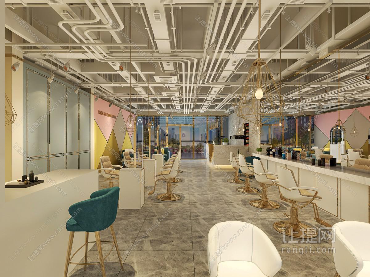 工业风美容美发理发店