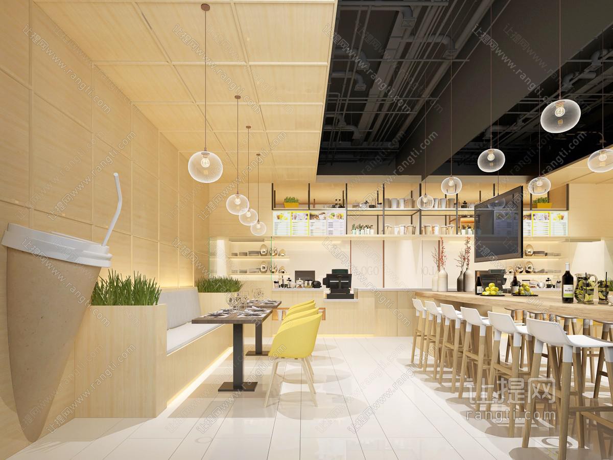 北欧奶茶店饮品店