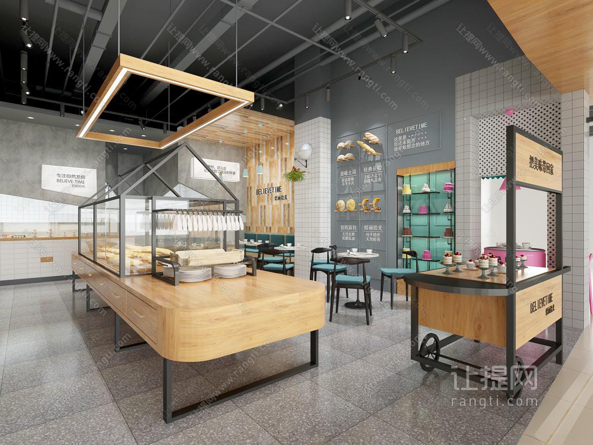 工业风面包蛋糕房甜品店