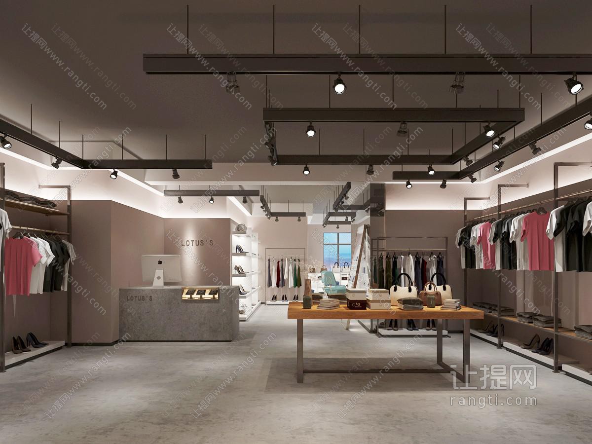 后现代服装店鞋包店