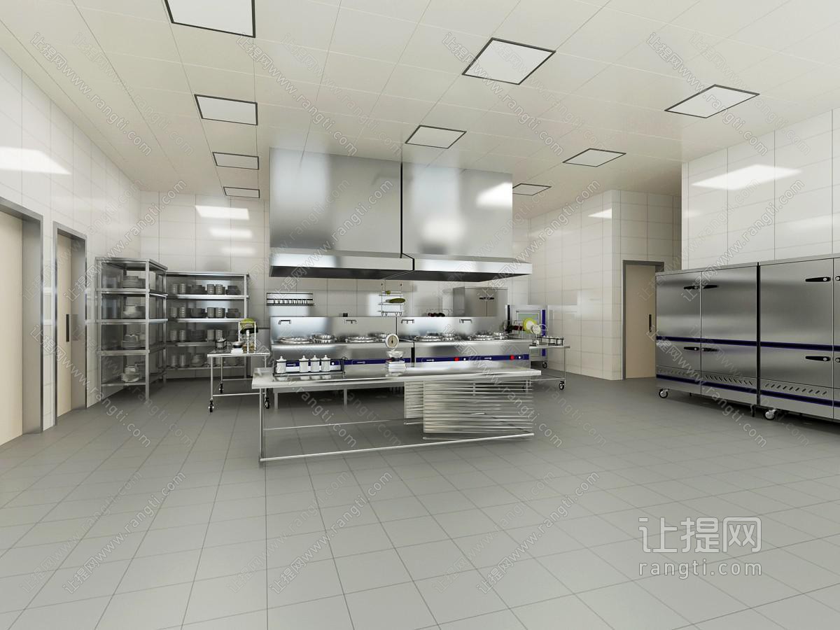 现代饭店后厨
