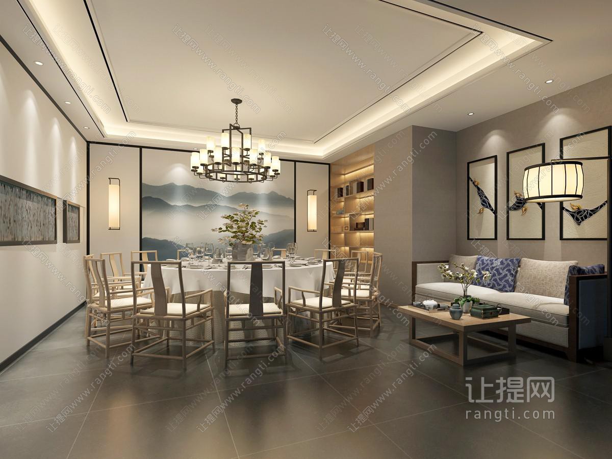 新中式酒店包厢包间