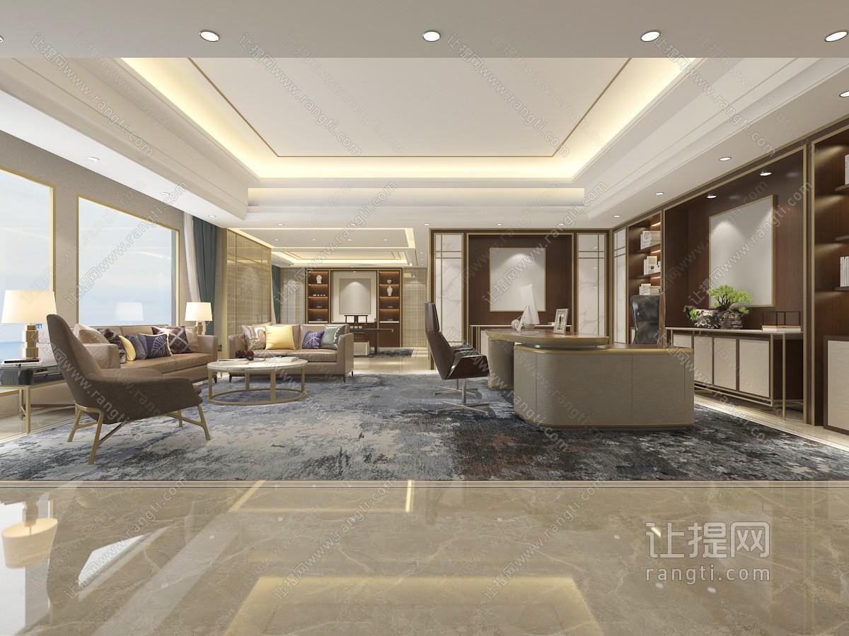 新中式董事长总经理办公室