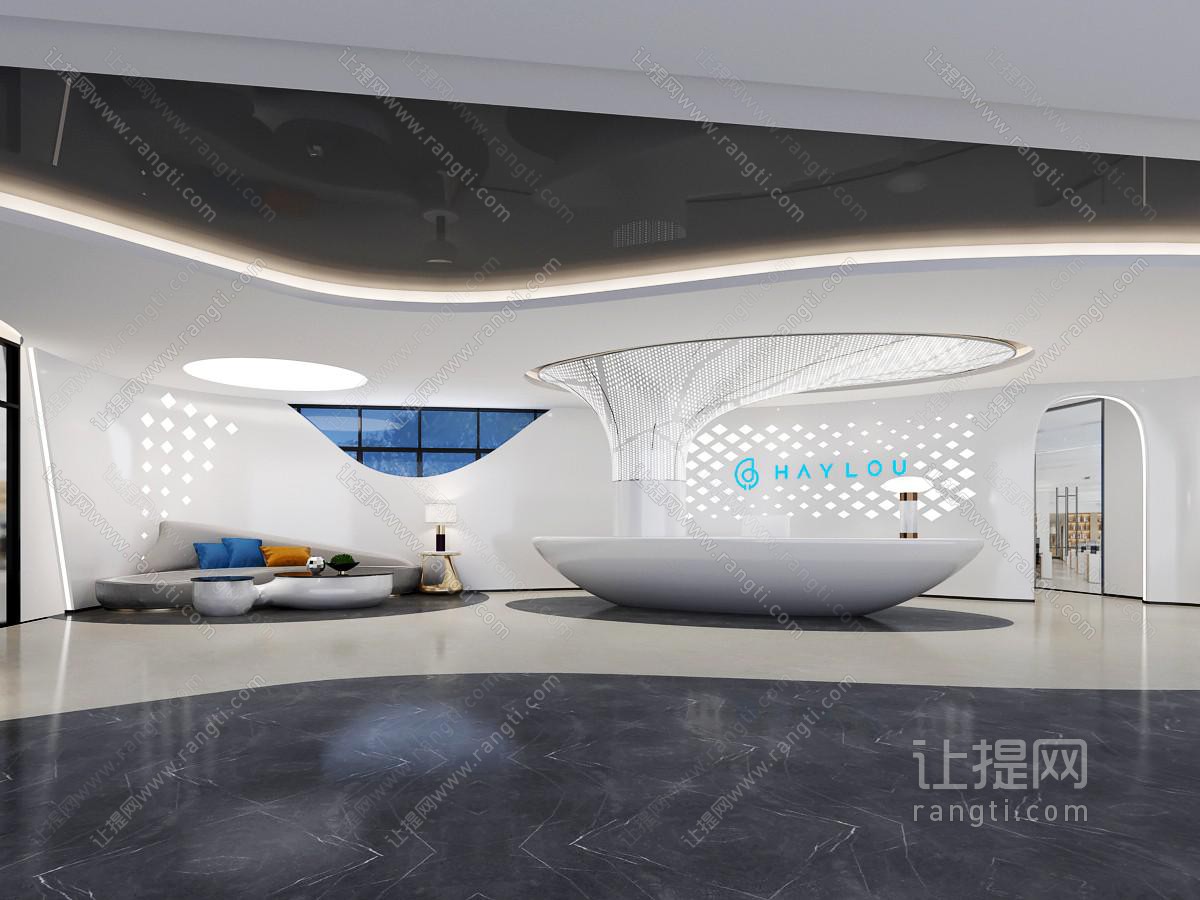 后现代大厅前台接待区