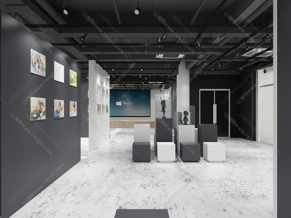 工业风画展展厅展览