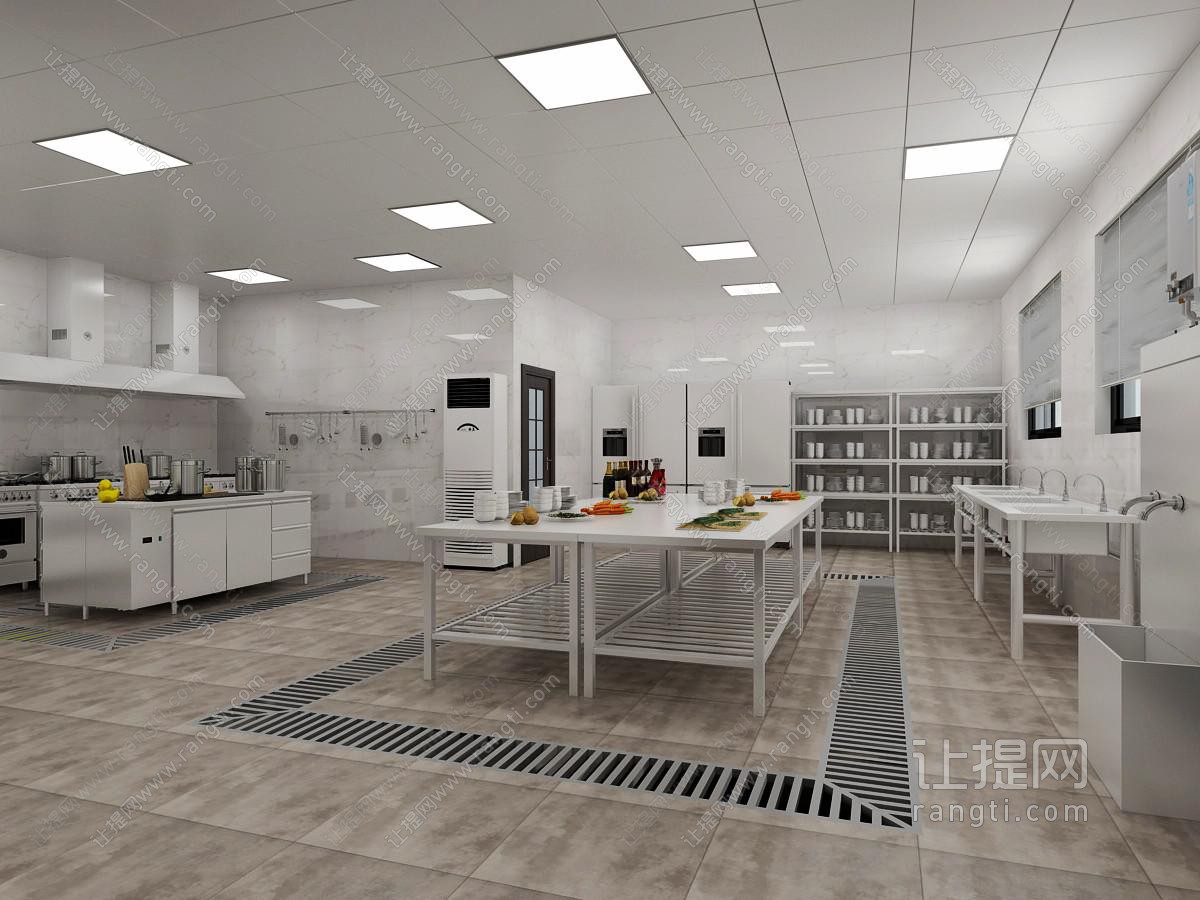 现代饭店后厨