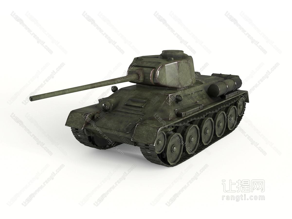 一辆军用绿色坦克武器