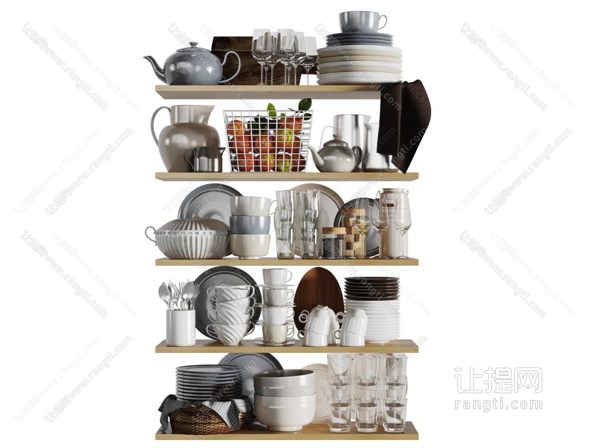 欧式实木格板茶壶茶具杯子厨具