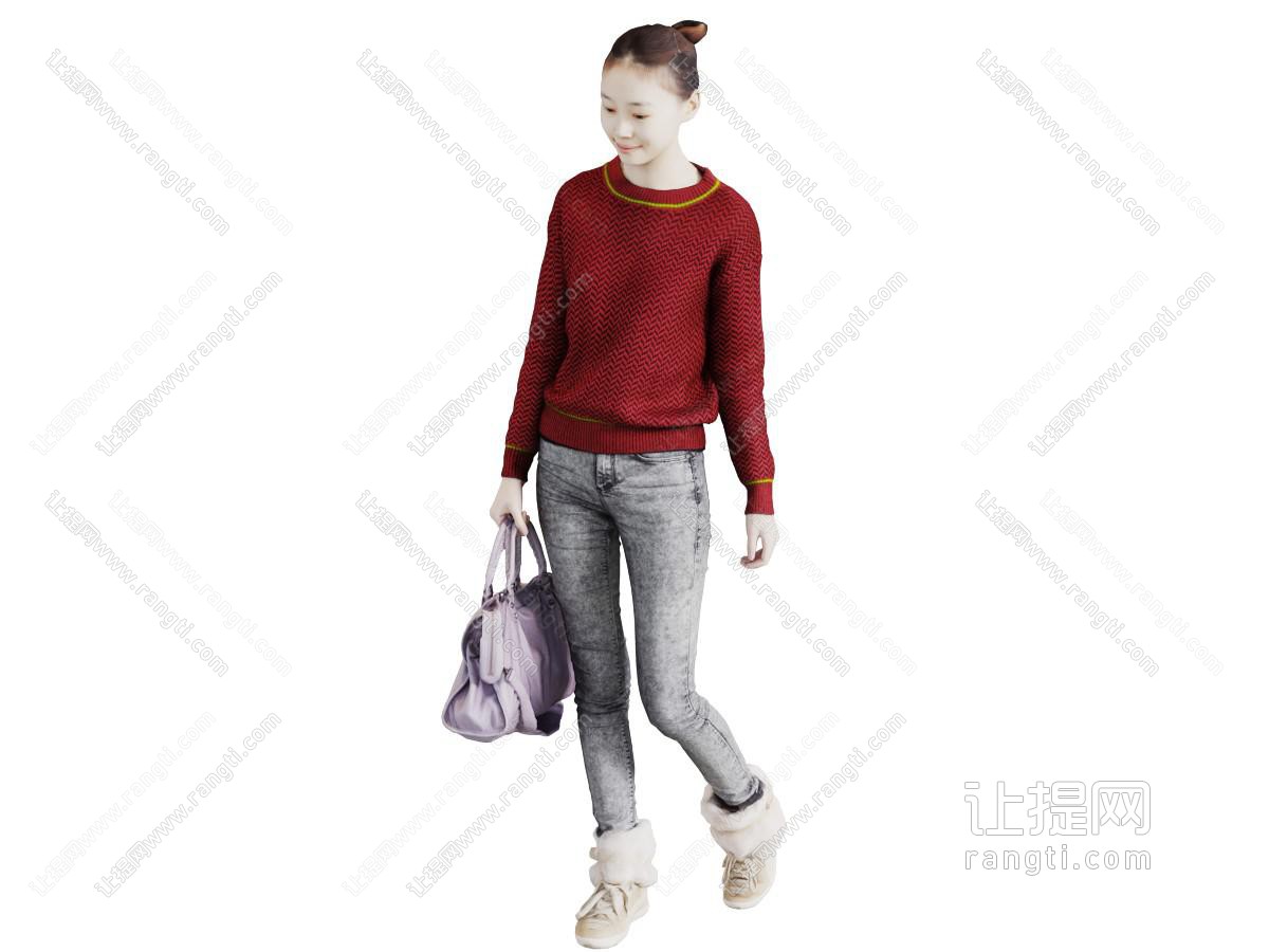 提着手提包的小姑娘