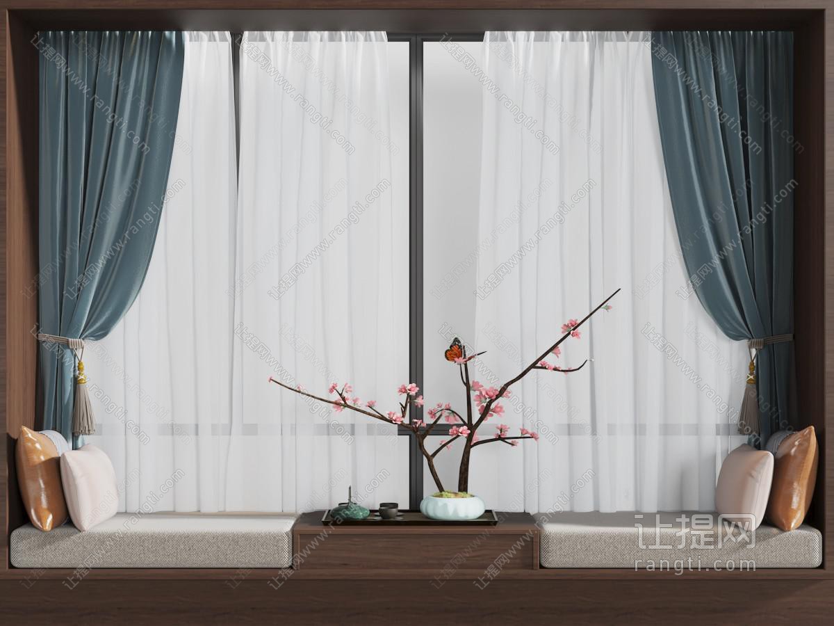 中式飘窗榻榻米茶几坐垫