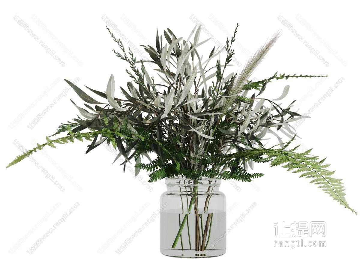 玻璃花瓶花卉