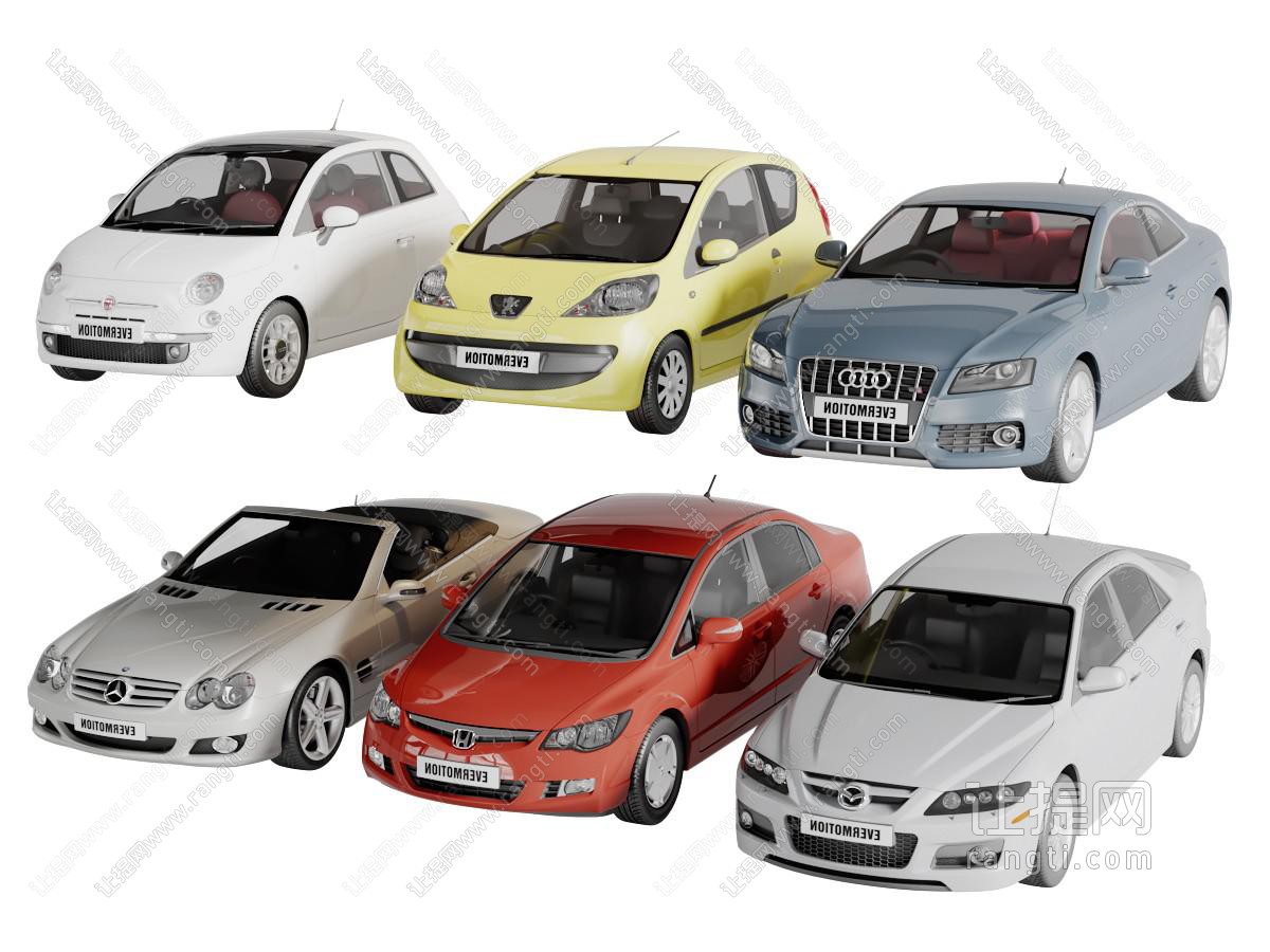 六辆汽车轿车